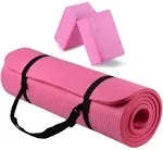 All Purpose 1/2-Inch Extra Thick High Density Anti-Tear Exercise Yoga Mat with C