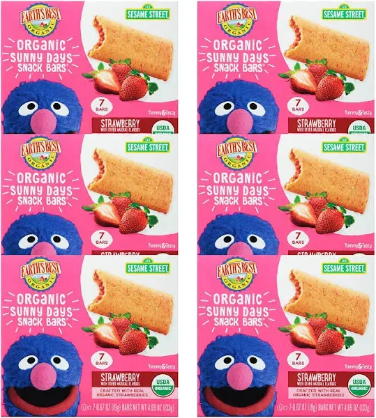 Earth's Best Organic Sesame Street Strawberry Sunny Days Snack Bars