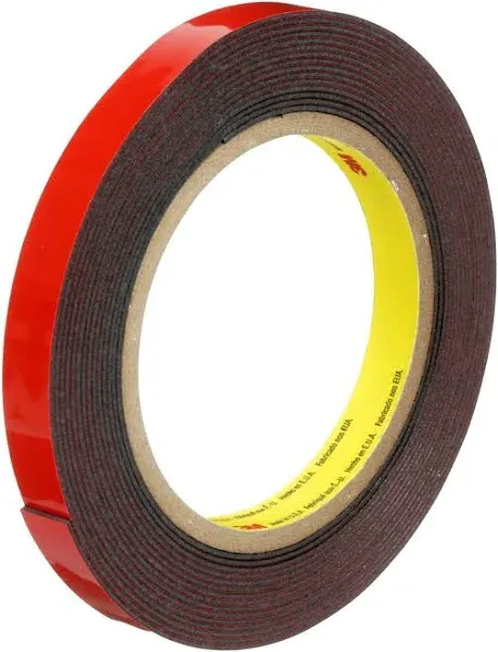 3M 06384 Automotive Acrylic Plus Attachment Tape , Black