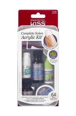 KISS AK120 Acrylic Kit Pro Nail Care Manicure - 64 Tips INCOMPLETE - READ