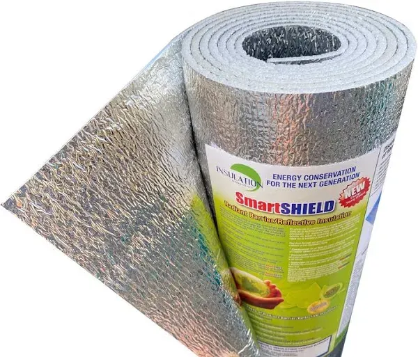 SmartSHIELD -3mm 16&#034;x50Ft Reflective Insulation roll, Foam Core Radiant Barri...