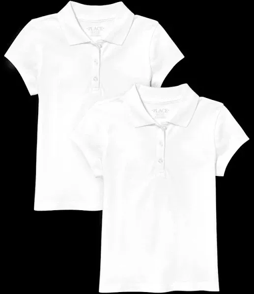 The Children's Place Girls Short Sleeve Ruffle Pique Polo Multipack