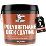 Liquid Rubber Smooth Polyurethane Deck Coating/Sealant - Indoor/Outdoor - Misty Gray, 1 Gallon