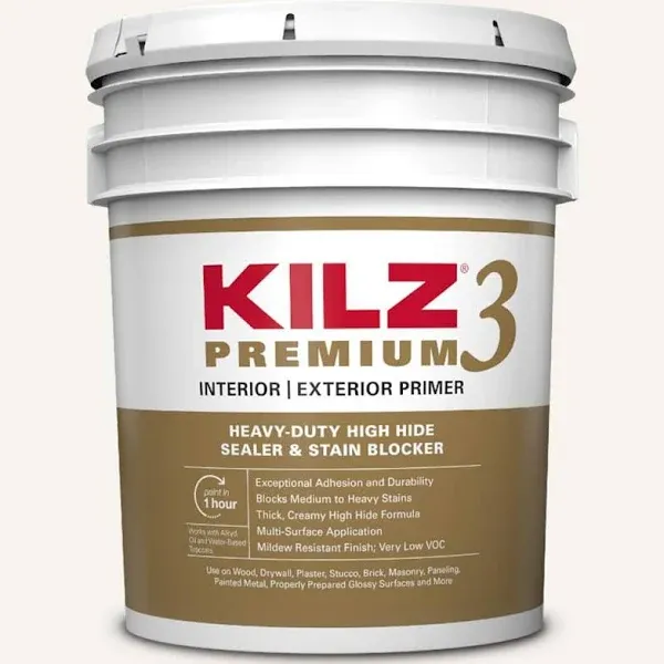 KILZ Premium High-Hide Stain Blocking Interior/Exterior Latex Primer/Sealer