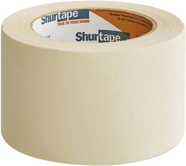 Shurtape CP 105 Natural Masking Tape - 12 mm Width x 55 m Length