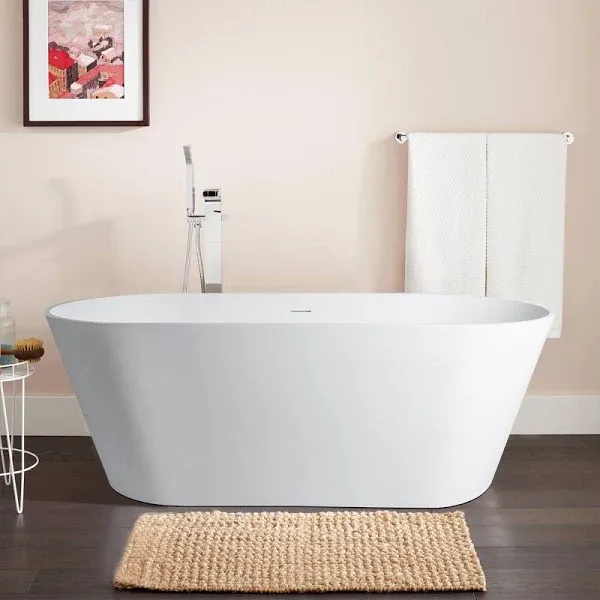 Vanity Art Freestanding Solid Surface Resin Bathtub VA6912-ML