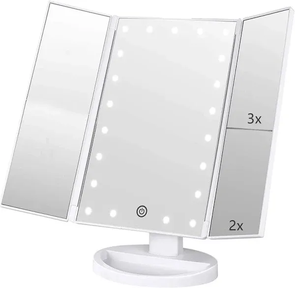 Infitrans 3 Folds Lighted Vanity Makeup Mirror