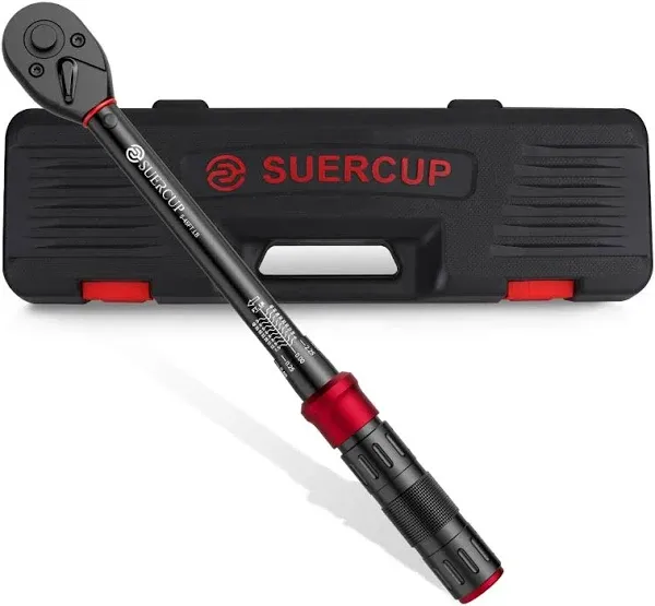 3/8-Inch Drive Click Torque Wrench - 5-45 Ft-Lb/6.8-61Nm Torque Wrench, Dual-Direction Adjustable 72 Tooth Click Torque Wrench for Bike, Motorcycle and Car Repair