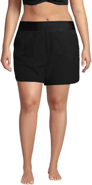 Lands' End Women's Petite 5" Quick Dry Swim Shorts with Panty