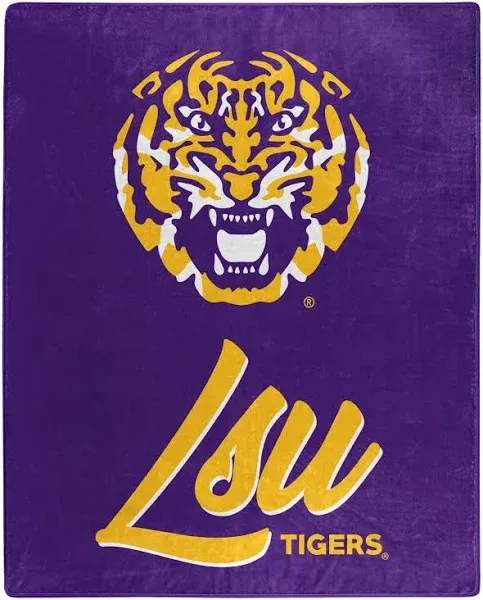 LSU Tigers Signature Raschel Throw Blanket