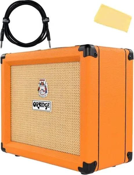 Orange Crush 20RT Guitar Combo Amplifier Bundle with Instrument Cable and Austin Bazaar Polishing Cloth