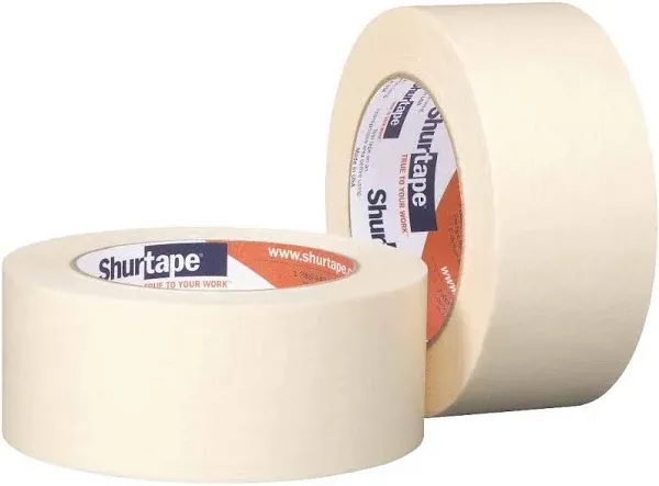 Shurtape 113057 CP 105 Gen. Purp. Med-High Adhesion 4" Masking Tape, 96mm x 55m