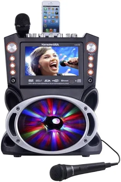 Karaoke System 7in Screen Wireless 2 microphones