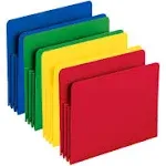 Smead EXP File Pockets Straight Tab Poly Letter Assorted 4/Box