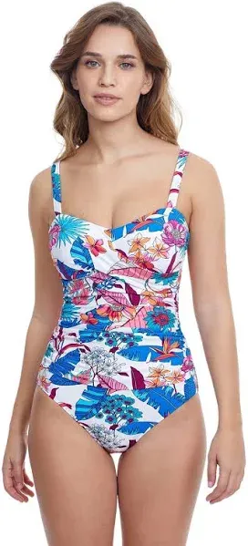 Gottex Profile Bohemian Gypsy Floral D-Cup One-Piece Swimsuit - Size 6D NWT