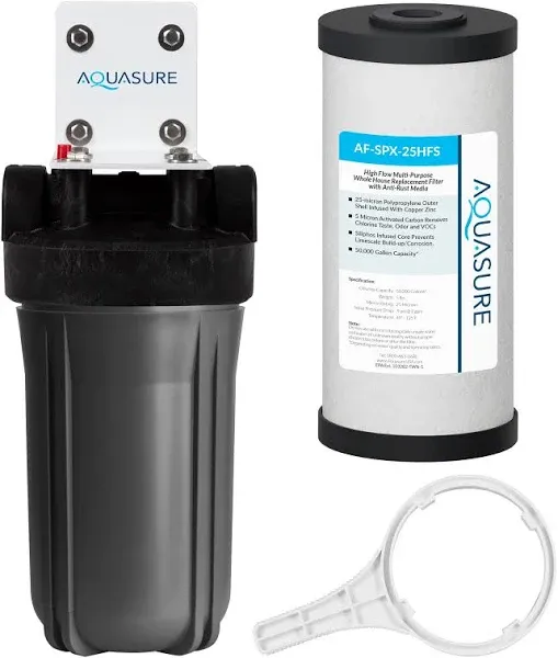 AQUASURE Whole House Water Filter Systems V2 Series Copper-Zinc+GA<wbr/>C Filters