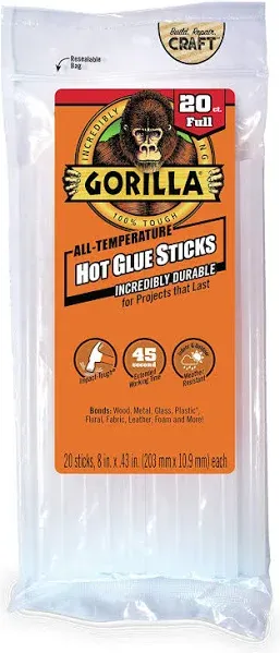 Gorilla® Full Size Hot Glue Sticks