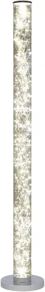 49 in. Clear 12V-360-Pc Exposed Rope LED Minari Column Floor Lamp