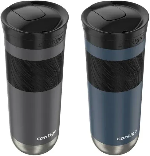 2.0 Stainless Steel Travel Mug with SNAPSEAL Lid and grip Blue, 24 fl oz.