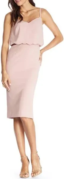 NWT DRESS THE POPULATION Alondra Blush size S