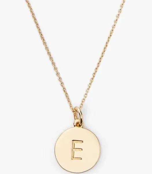 Kate Spade New York &#034;C&#034; Initial Gold Pendant Necklace new with tags and bag