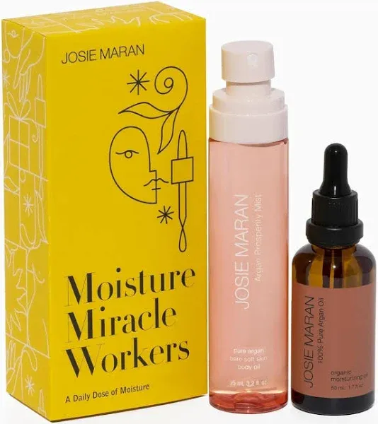 JOSIE MARAN Moisture Miracle Workers DUO.  Body Oil &amp; 100% Pure Argan Oil #13