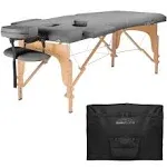 OPEN BOX - Light Gray Portable Massage Table w/ Carrying Case