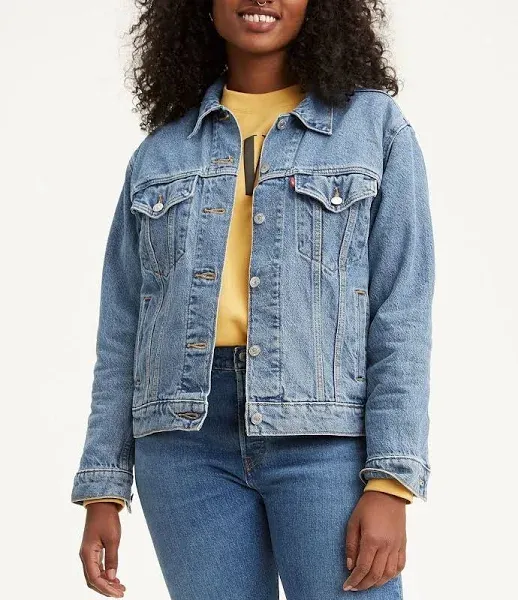 (NWT) Levi&#039;s Women&#039;s Ex-Boyfriend Trucker Jacket Denim X-SMALL &amp; SMALL