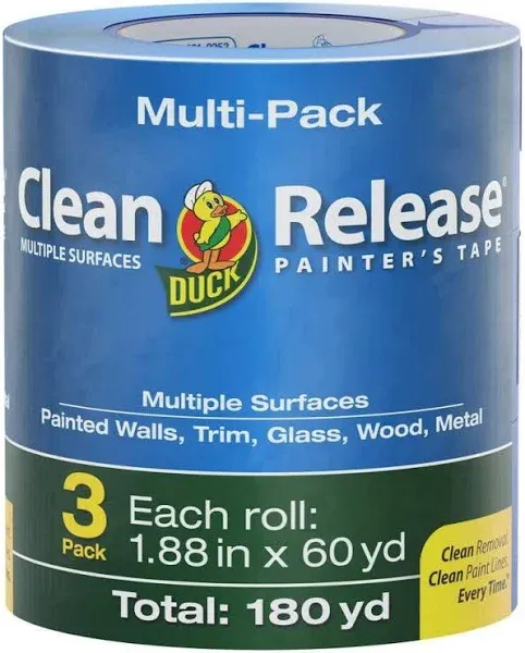 🔥 Duck Clean Release Blue Painter&#039;s Tape 2-Inch (1.88-Inch x 60-Yard) 1 roll