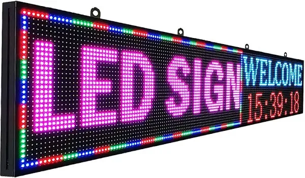 PH10 mm 77"x14" LED Sign Programmable LED Signs Full Color Scrolling Led Display High Brightness indoor LED Advertising Display Board