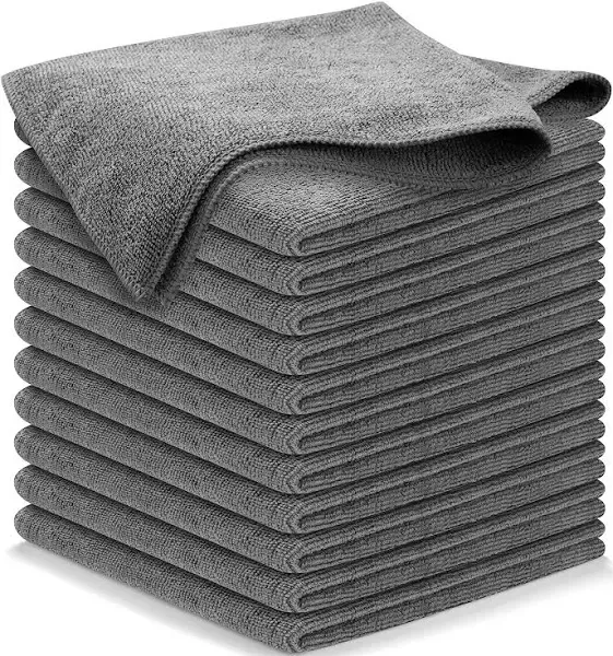 Microfiber Cleaning Cloth 12-Pck Ultra Absorbent Towels Streak-Free Car Washing 