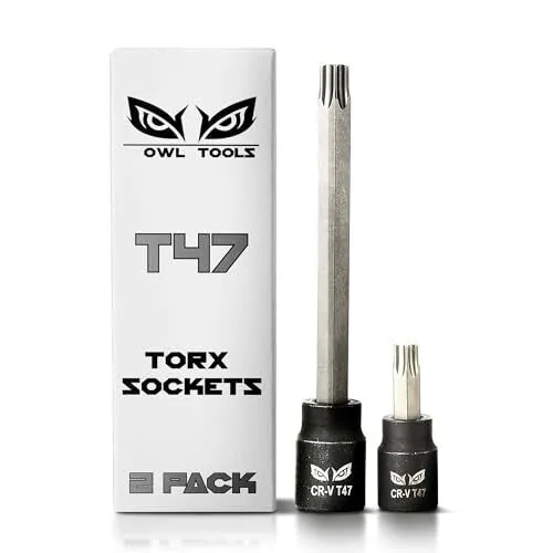 T15 Torx Bits (24 Pack - 2 Inch Impact Grade) 6 Point Torx Star Bit with Hex Shank - Hardened CRM Steel Alloy - Case Included