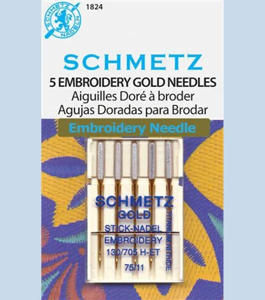 Euro Notions Gold Embroidery Machine Needles