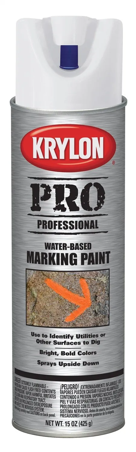 KRYLON 7316 Krylon Marking Paints; Water Based; APWA Brilliant White; 15 oz. Aerosol