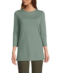 Lands' End Women's 3/4 Sleeve Cotton Supima Tunic