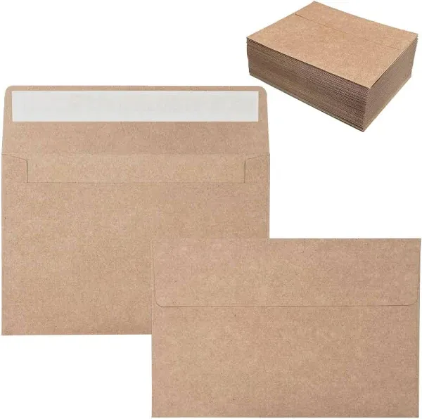 100 Pack Size A4 100lbs Brown Kraft Paper 4 x 6 Envelopes