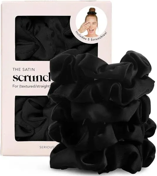 Kitsch - Satin Sleep Scrunchies - Black