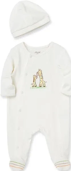 Little Me Baby Girls Cotton Zip Footie