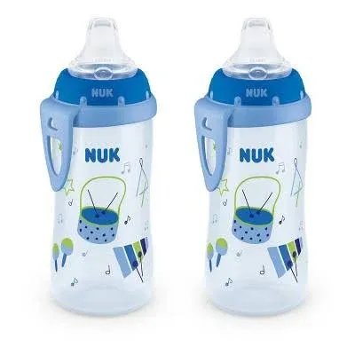 NUK Active Spill Proof Sippy Cup Bundle, 10 oz, 2 Pack, 8+ and 12+ Months