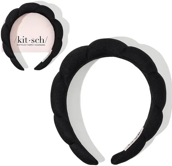 Recycled Fabric Cloud Headband 1pc - Black