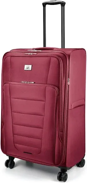 Softside Expandable 28 Inch Luggage with Spinner Wheels Lightweight Travel Su...