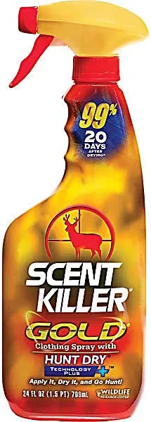 🔥Wildlife Scent Killer Gold Clothing &amp; Boots Spray 24oz Scent Eliminator NEW