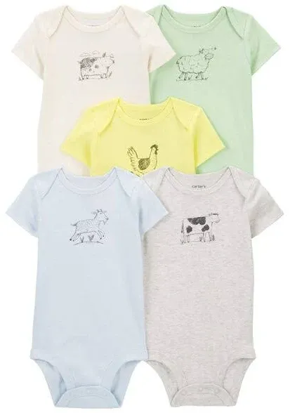 Carter's Baby Farm Animals Bodysuits