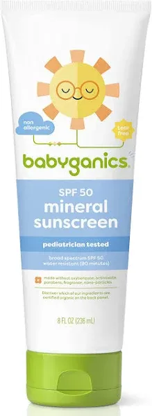 Babyganics Baby Mineral Sunscreen Parabens Free SPF 50 2oz EXP:5/25