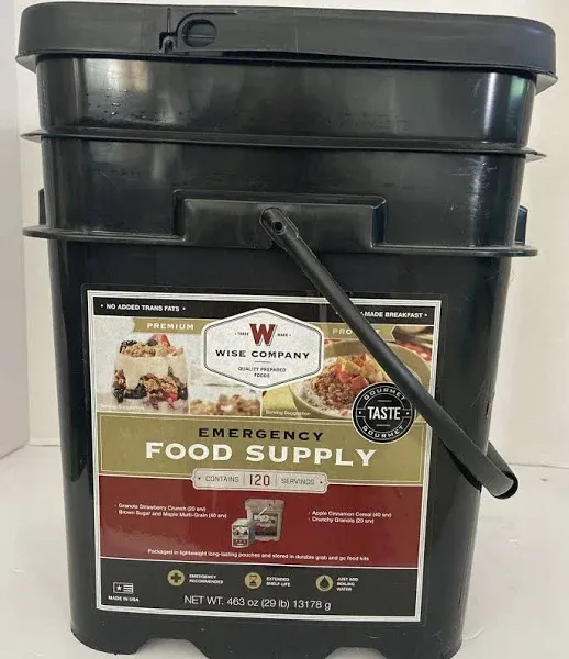 Wise Company Emergency Food Supply Breakfast 120 Servings 463 oz