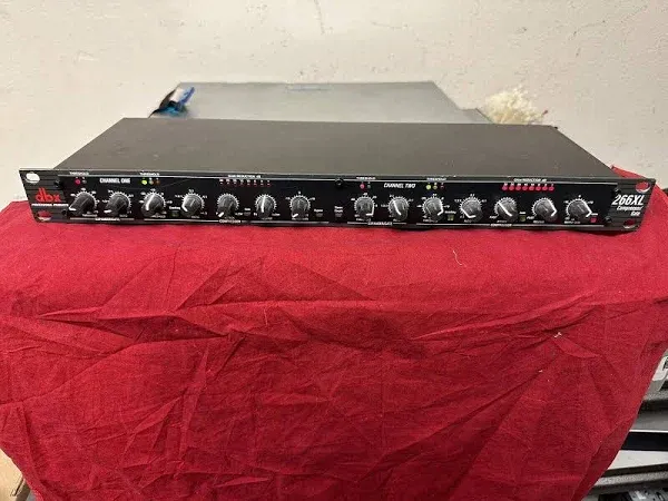 DBX 266XL Compressor Gate Limiter Dual Stereo Rack Mount Professional 2-Channel