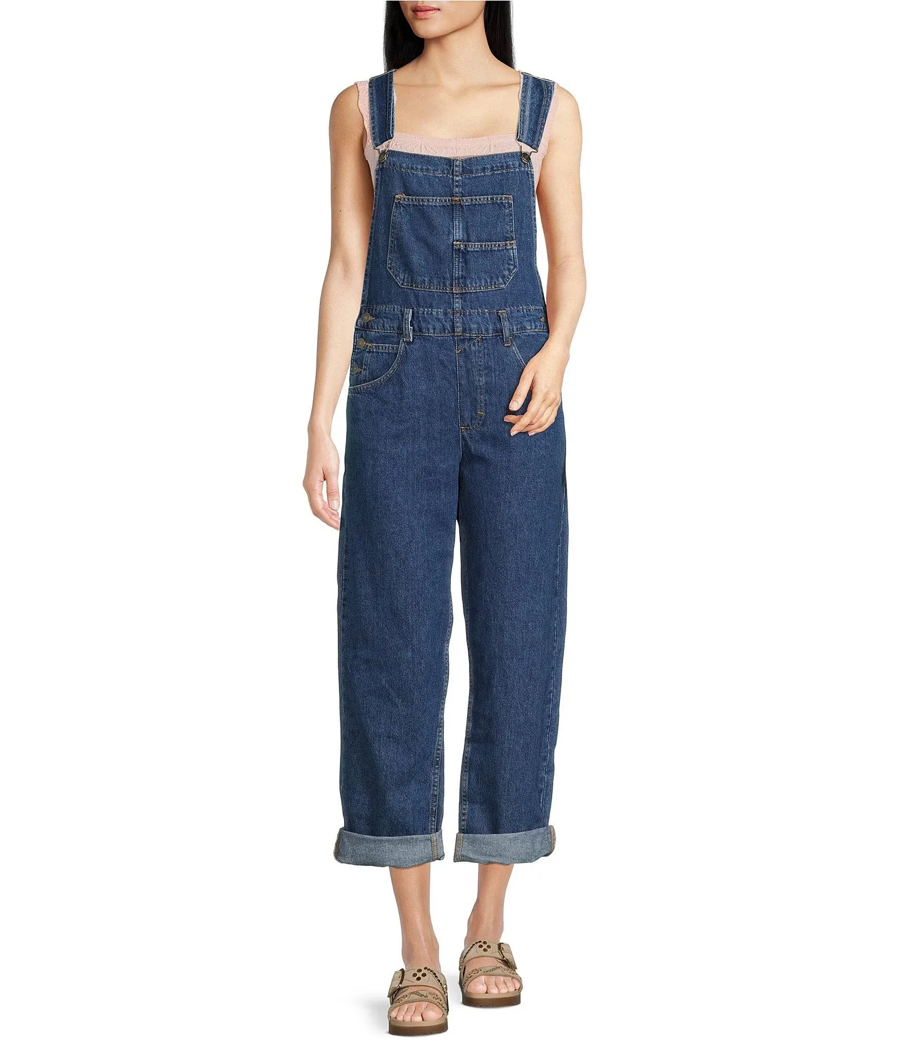 Free People Ziggy Denim Overall Sapphire Blue / XL