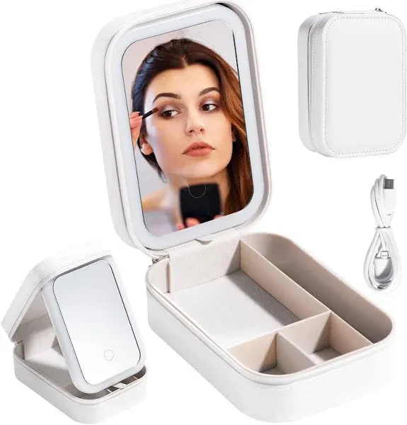 BS-MALL Travel Cosmetic Mirror Case