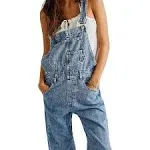 Free People Ziggy Denim Overalls Large / Sapphire Blue