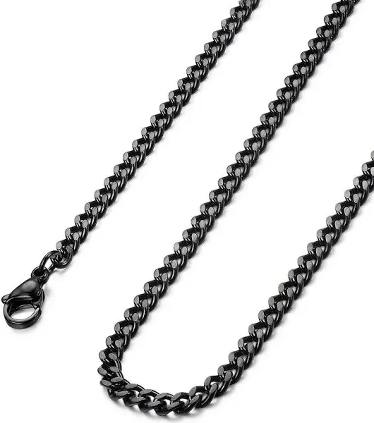 FIBO Steel Cuban Chain Necklace